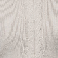 « Douceur » — Robe Longue en Maille Câble, Pierre