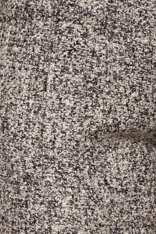 « Ligne Urbaine » — Pantalon Droit en Tweed, Gris Clair