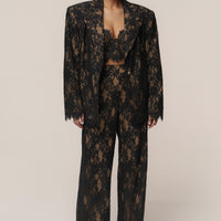 « Étreinte Éternelle » — Pantalon en Dentelle, Noir