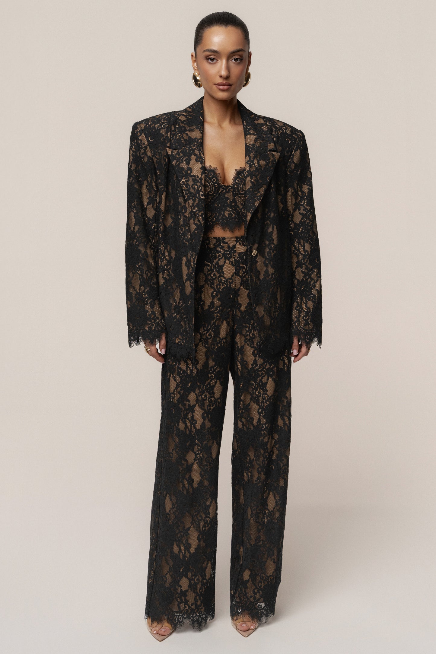 « Dentelle Désirée » — Blazer, Noir