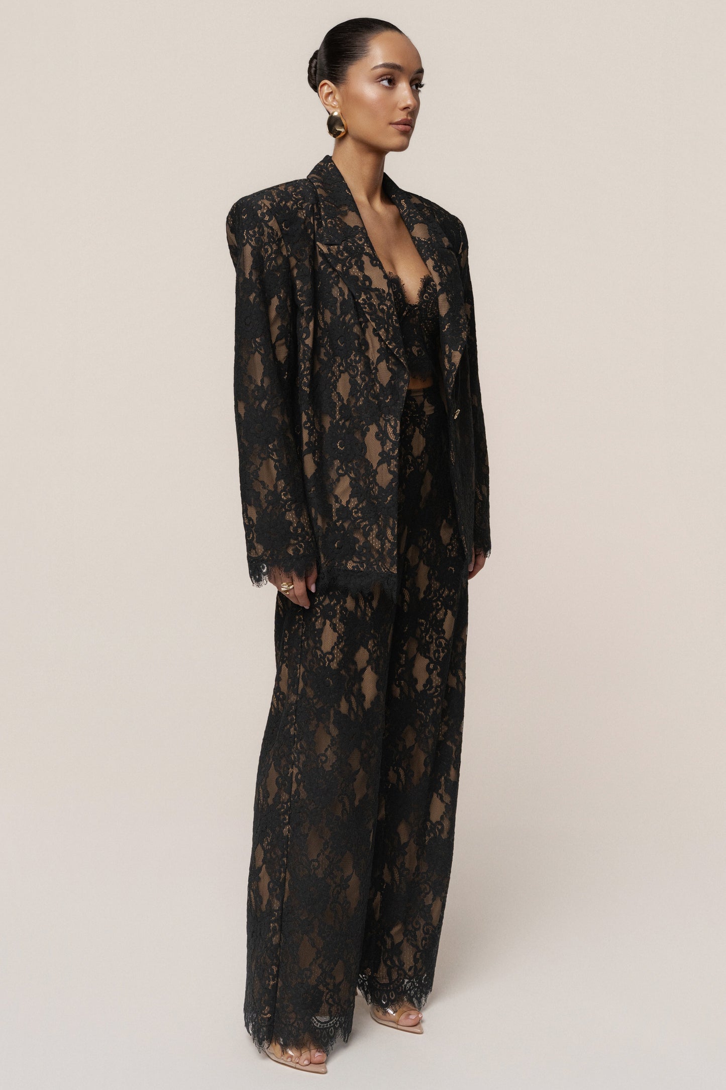 « Dentelle Désirée » — Blazer, Noir