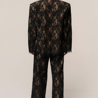 « Étreinte Éternelle » — Pantalon en Dentelle, Noir