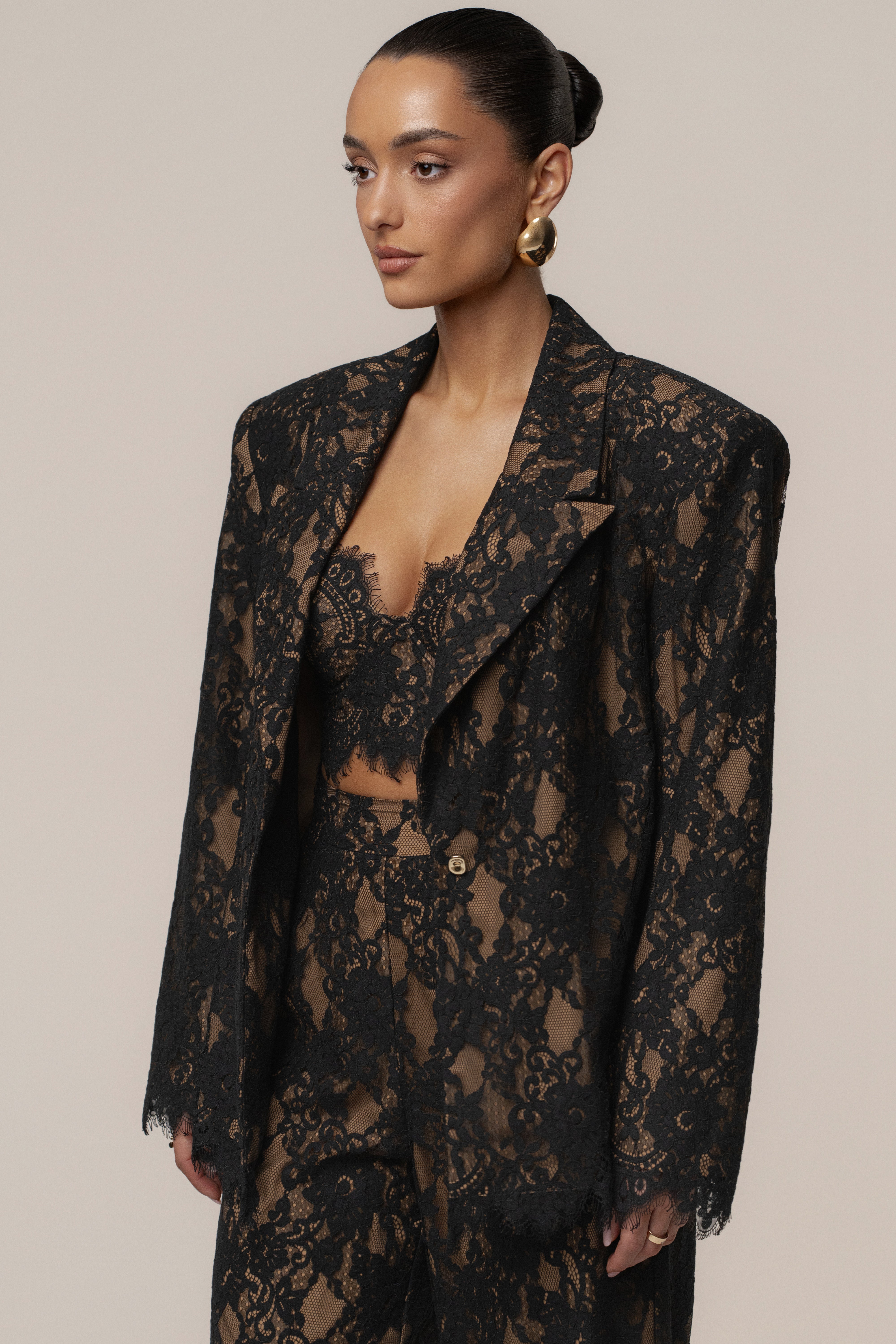 « Dentelle Désirée » — Blazer, Noir