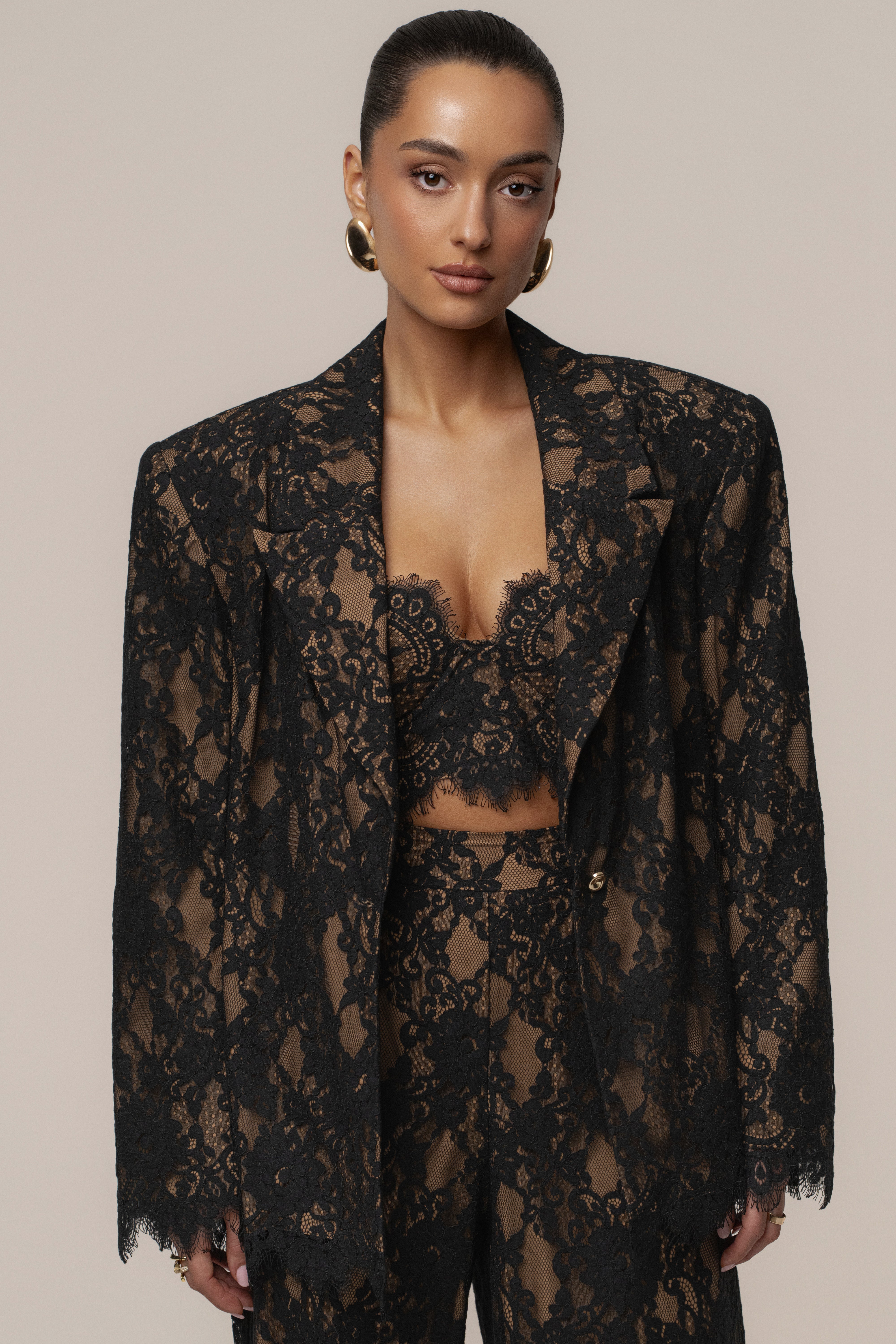 « Dentelle Désirée » — Blazer, Noir
