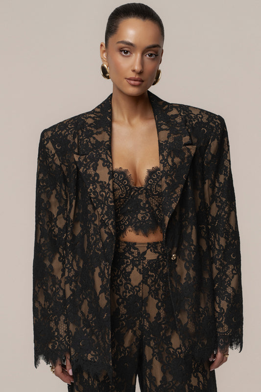 « Dentelle Désirée » — Blazer, Noir