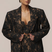 « Dentelle Désirée » — Blazer, Noir