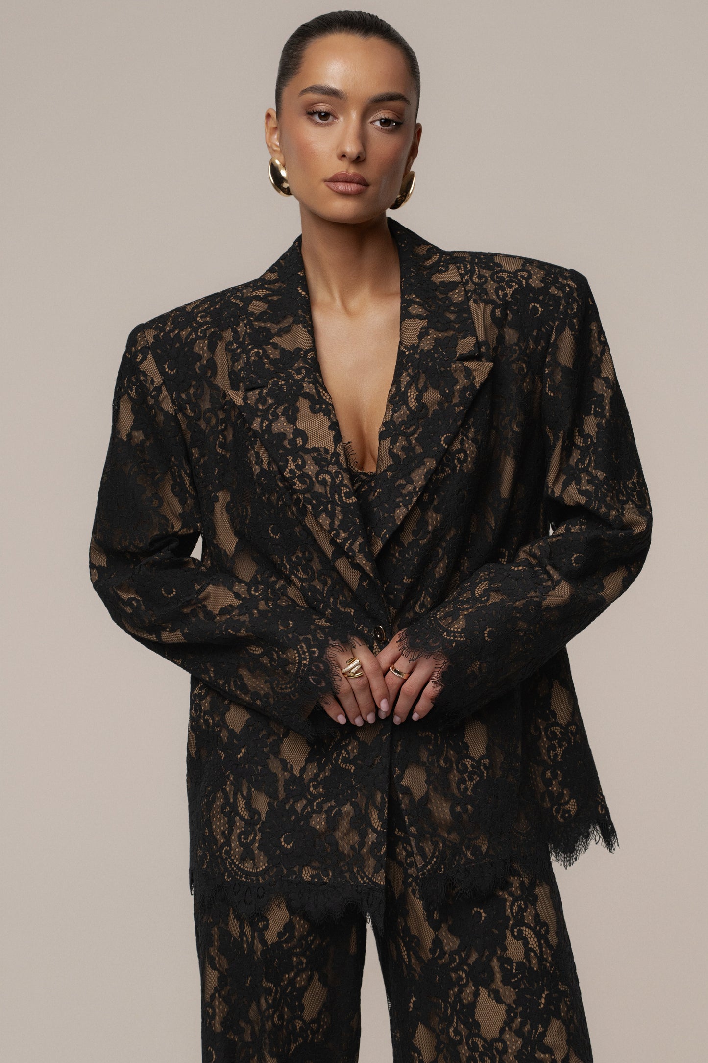 « Dentelle Désirée » — Blazer, Noir