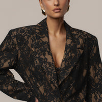 « Dentelle Désirée » — Blazer, Noir