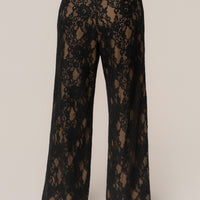 « Étreinte Éternelle » — Pantalon en Dentelle, Noir