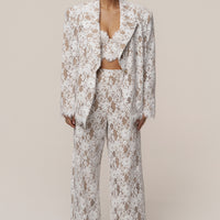 « Dentelle Désirée » — Blazer, Blanc