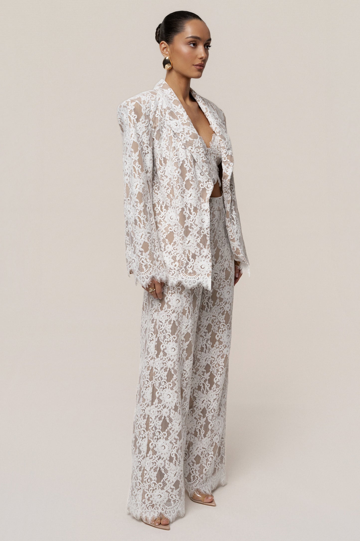 « Dentelle Désirée » — Blazer, Blanc