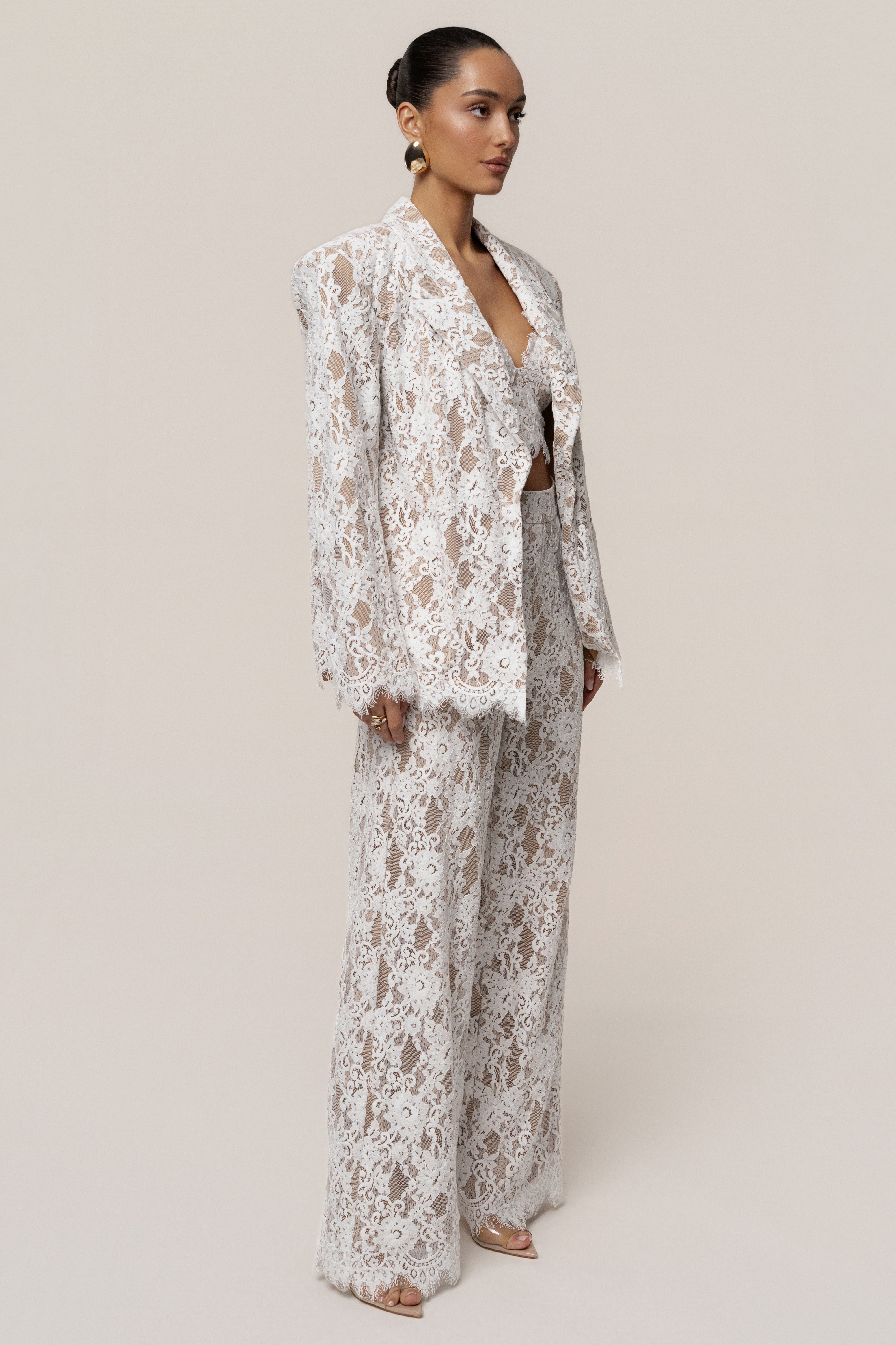 « Dentelle Désirée » — Blazer, Blanc
