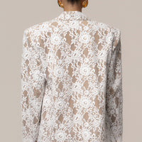 « Dentelle Désirée » — Blazer, Blanc