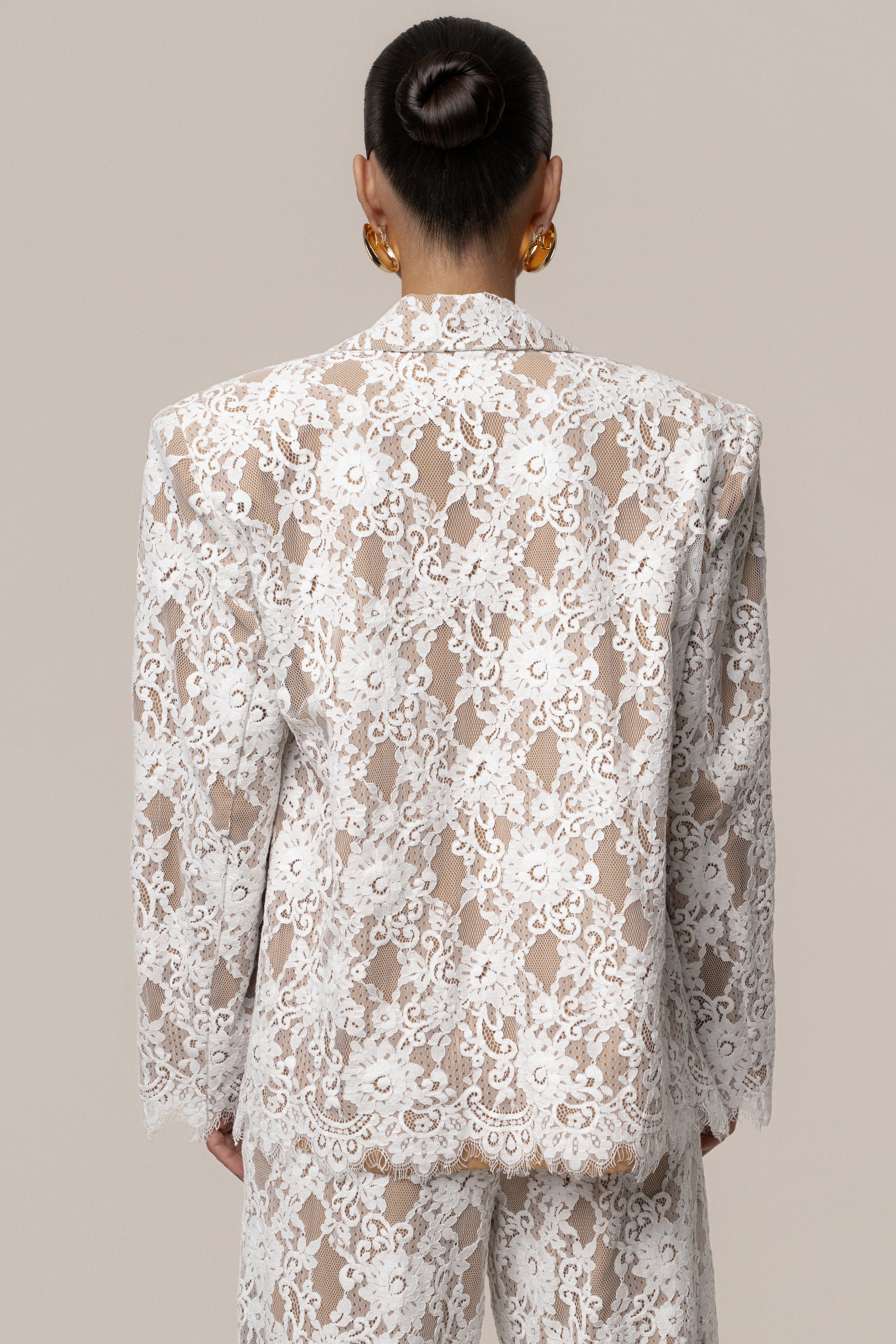 « Dentelle Désirée » — Blazer, Blanc