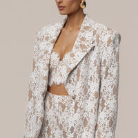 « Dentelle Désirée » — Blazer, Blanc