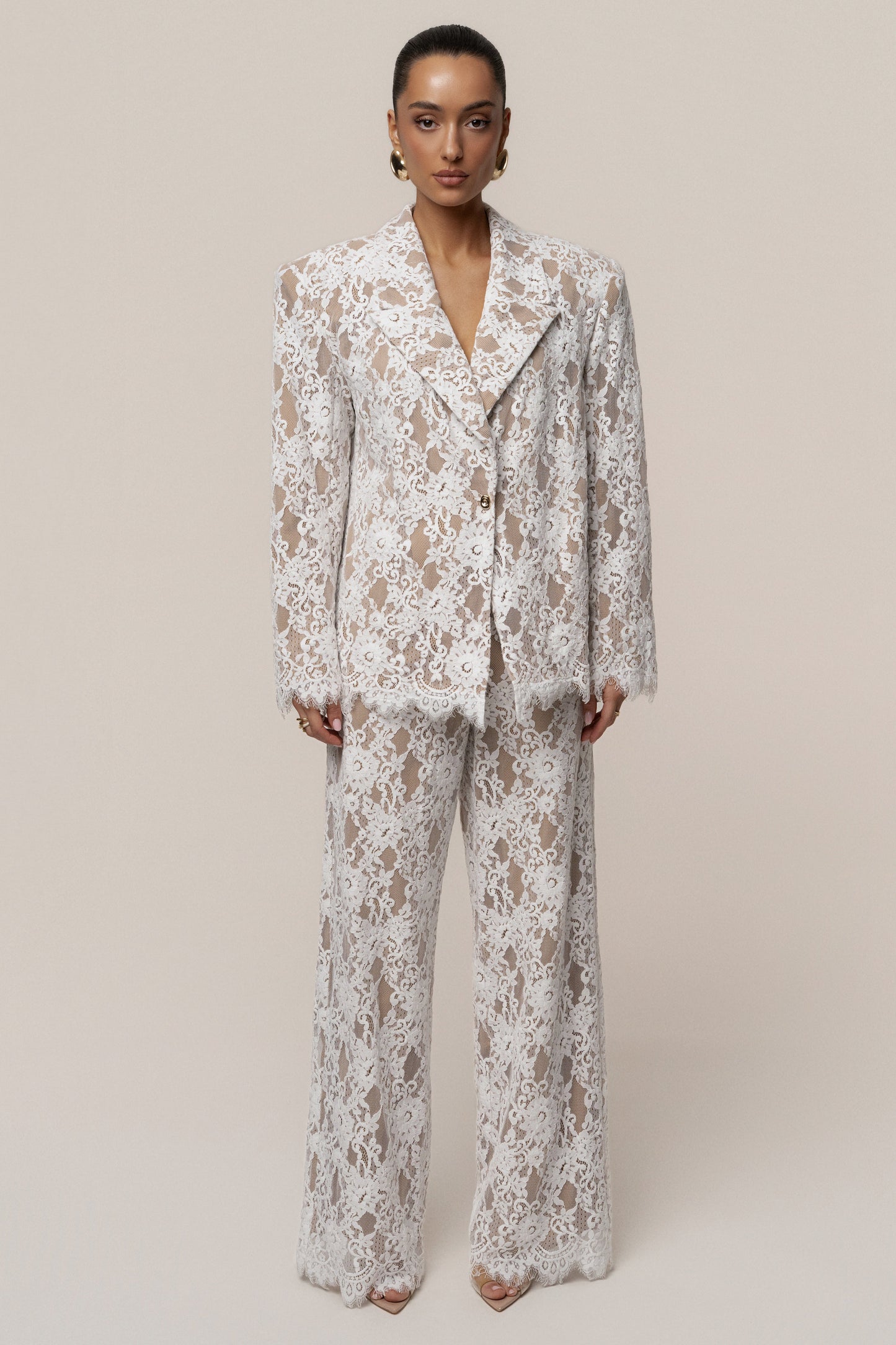 « Dentelle Désirée » — Blazer, Blanc