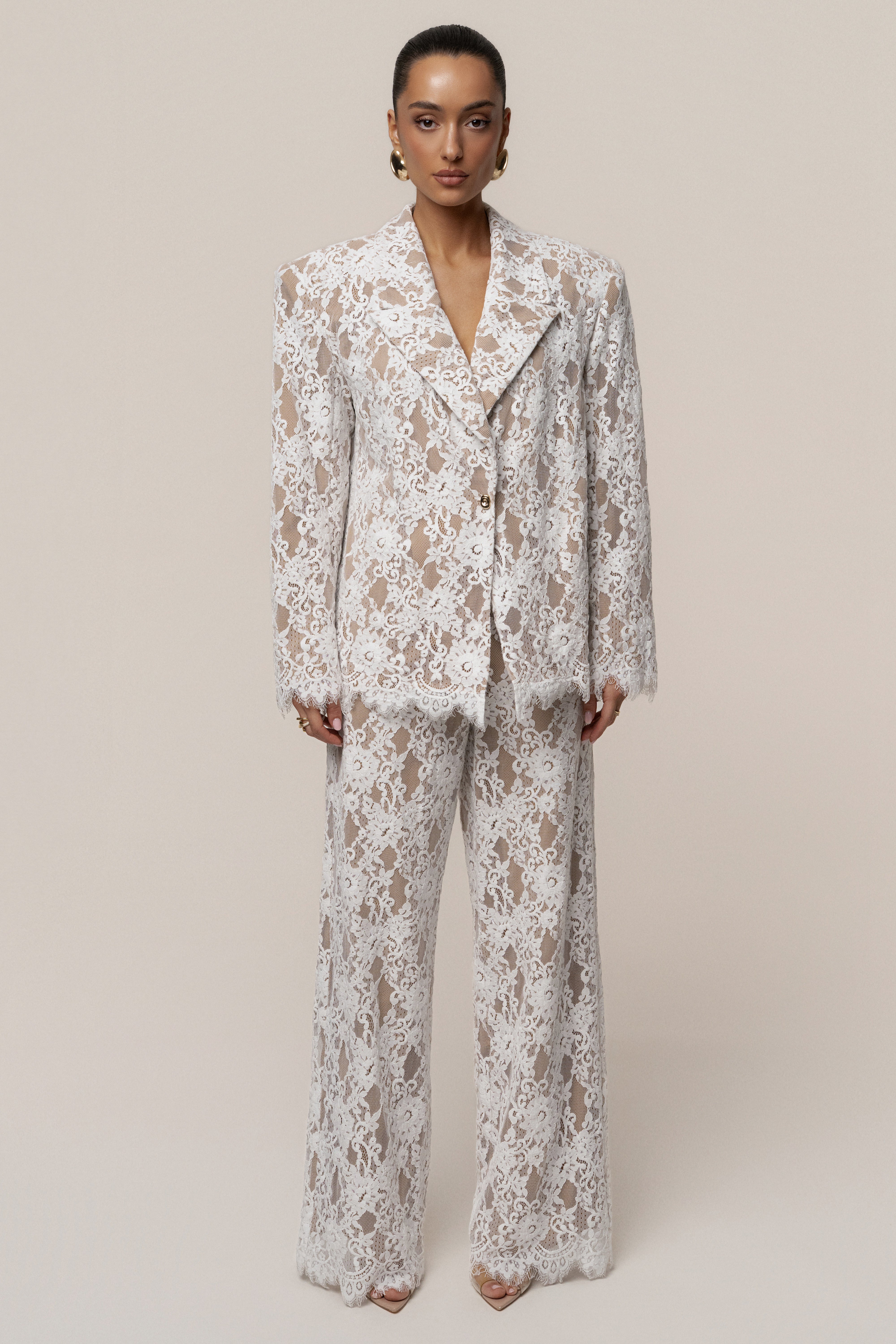 « Dentelle Désirée » — Blazer, Blanc