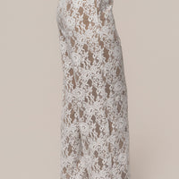 « Étreinte Éternelle » — Pantalon en Dentelle, Blanc