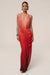 « Alaina » — Robe Longue Plongeante Dos Nu, Dégradé Terracotta