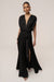 « Amalia » — Robe Longue Satinée, Noir