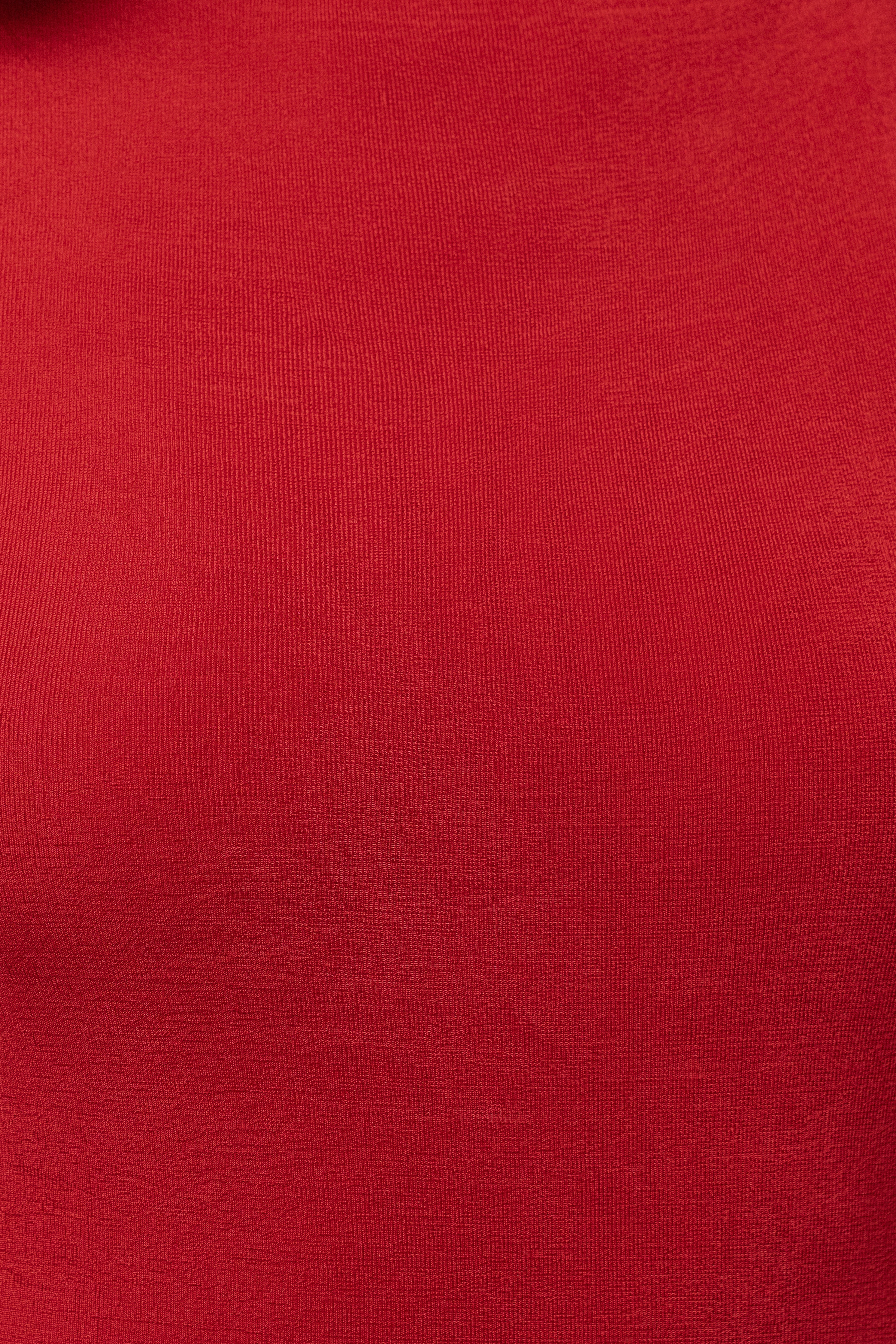 « Dernière Lueur » — Robe Midi Froncée à Fente, Rouge