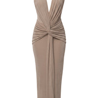 « Palma » — Robe Longue Décolletée, Pierre