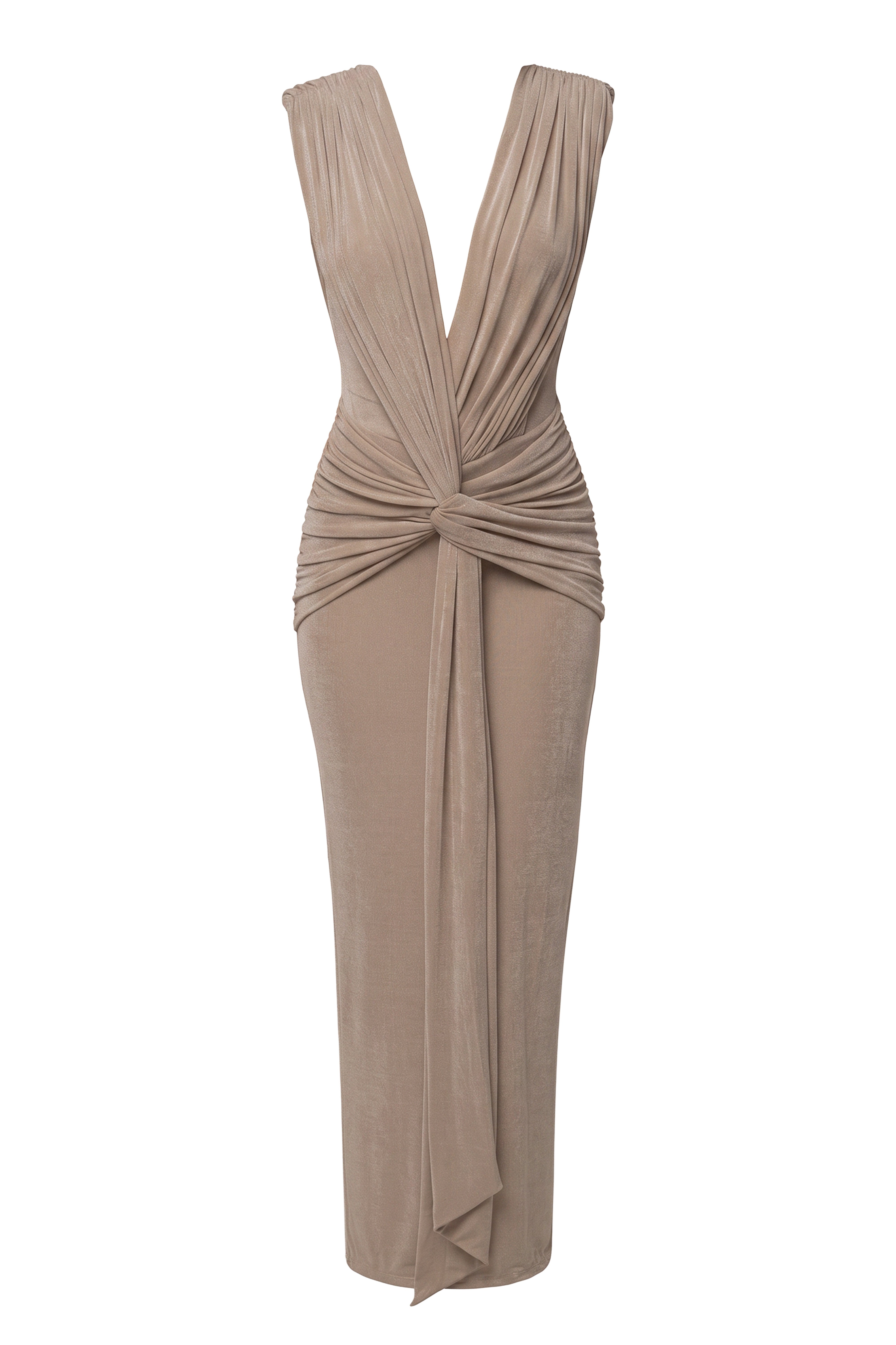 « Palma » — Robe Longue Décolletée, Pierre