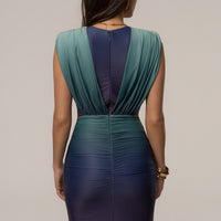 « Palma » — Robe Longue Décolletée, Noir Ombré