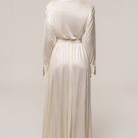 « Ligne Haute » — Robe Longue à Col, Crème