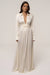 « Ligne Haute » — Robe Longue à Col, Crème