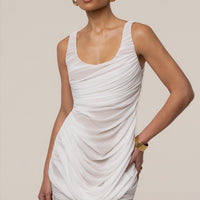 « Isla » — Robe Courte en Maille, Ivoire