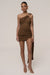 « Muse Nocturne » — Robe Courte, Marron