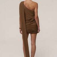 « Muse Nocturne » — Robe Courte, Marron