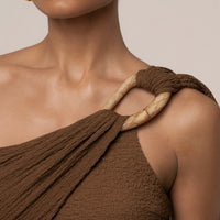« Muse Nocturne » — Robe Courte, Marron