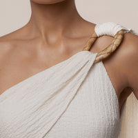 « Muse Nocturne » — Robe Courte, Ivoire