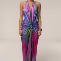« Songe d'Été » — Robe Longue Tie & Dye, Multicolore