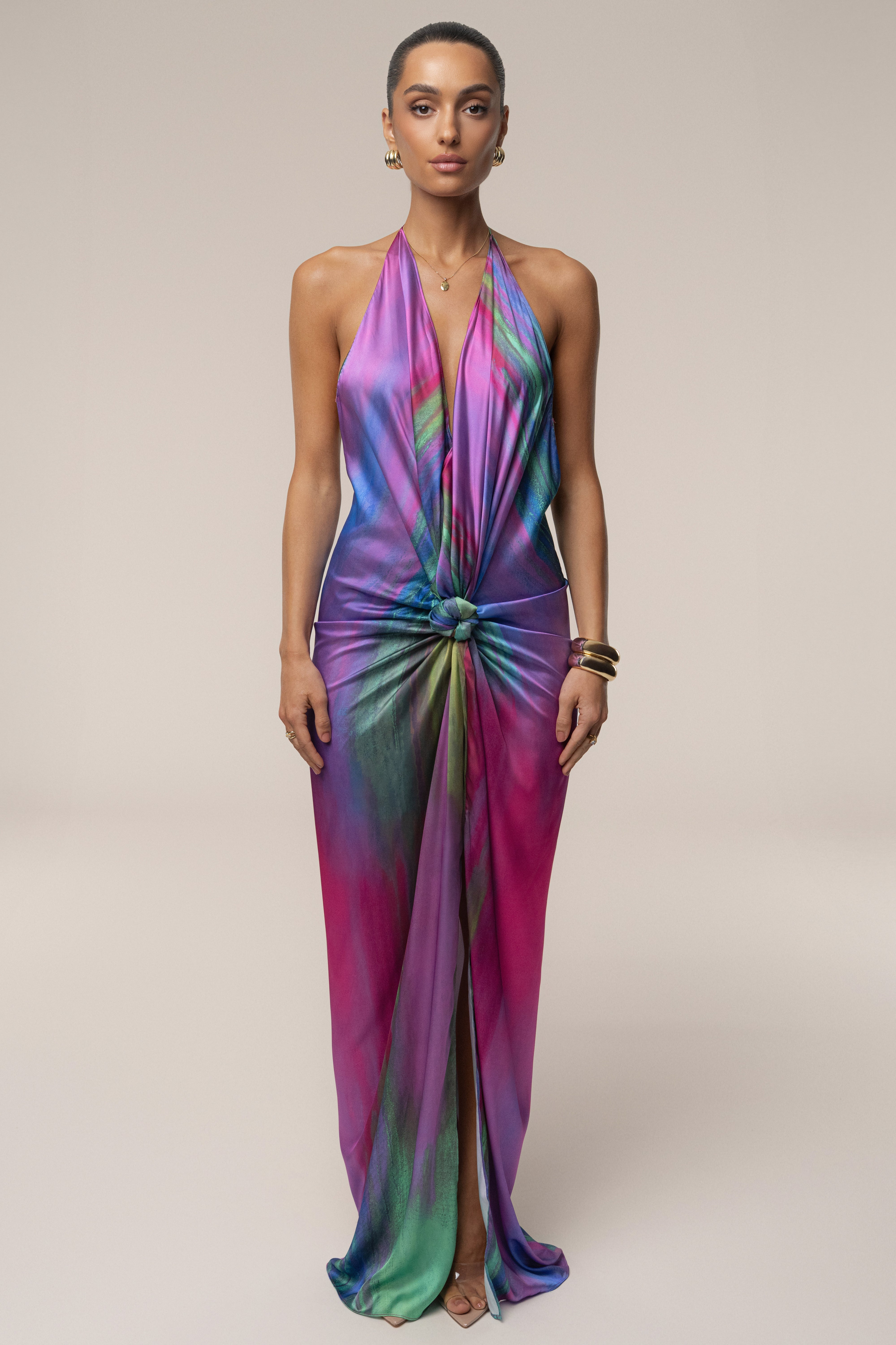 « Songe d'Été » — Robe Longue Tie & Dye, Multicolore