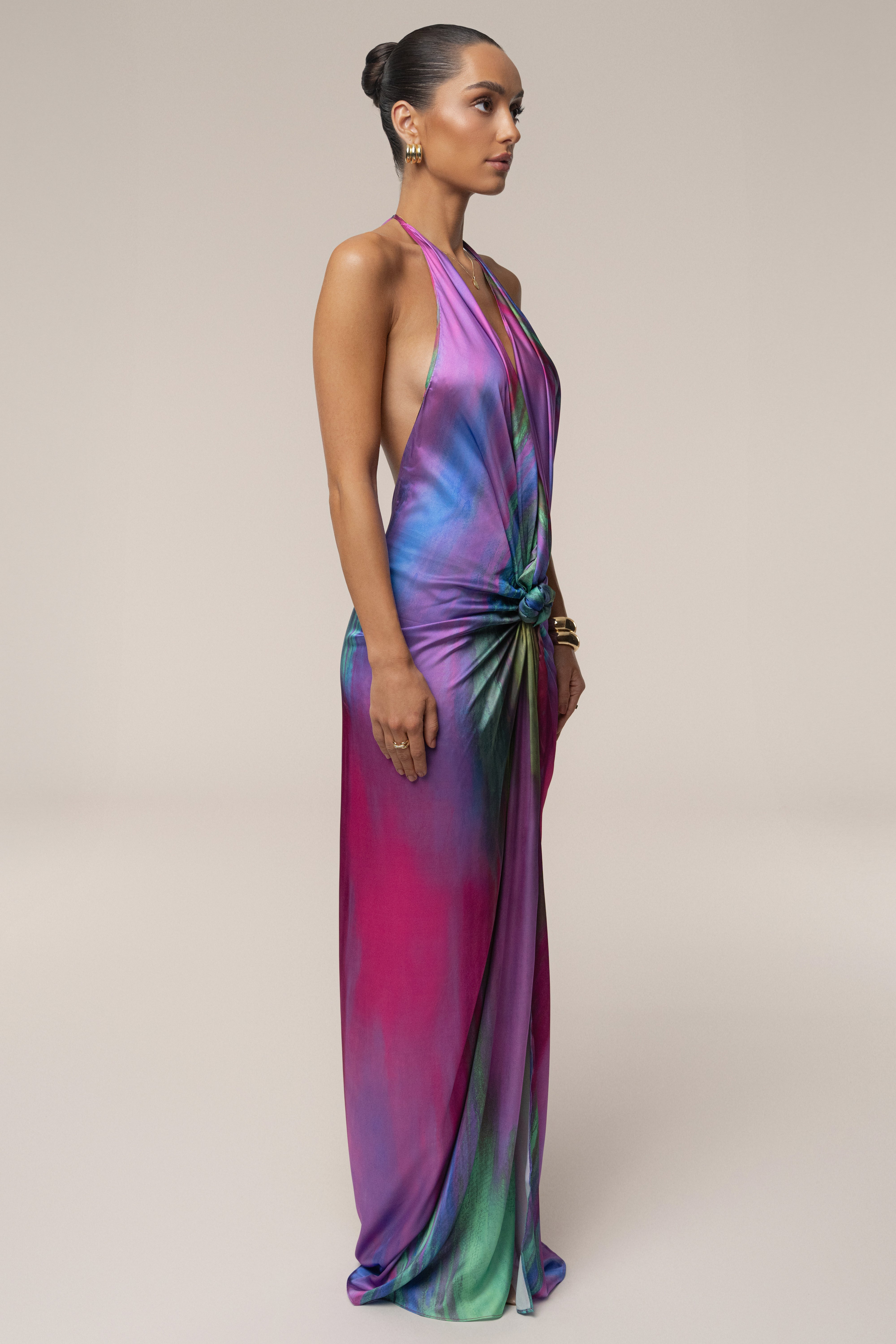 « Songe d'Été » — Robe Longue Tie & Dye, Multicolore