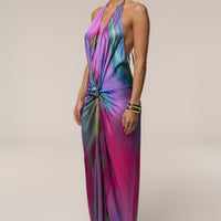 « Songe d'Été » — Robe Longue Tie & Dye, Multicolore