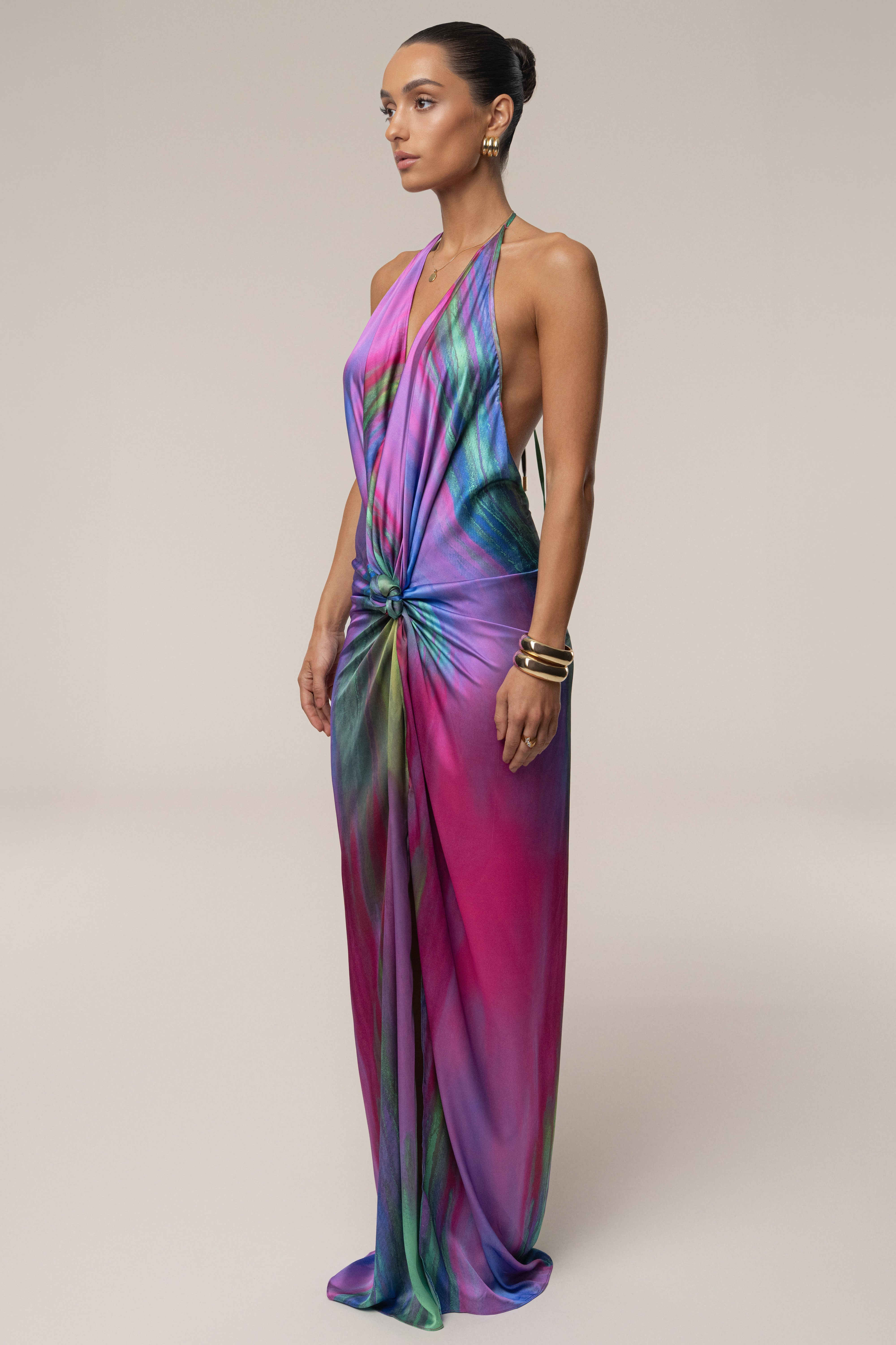 « Songe d'Été » — Robe Longue Tie & Dye, Multicolore