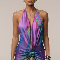 « Songe d'Été » — Robe Longue Tie & Dye, Multicolore