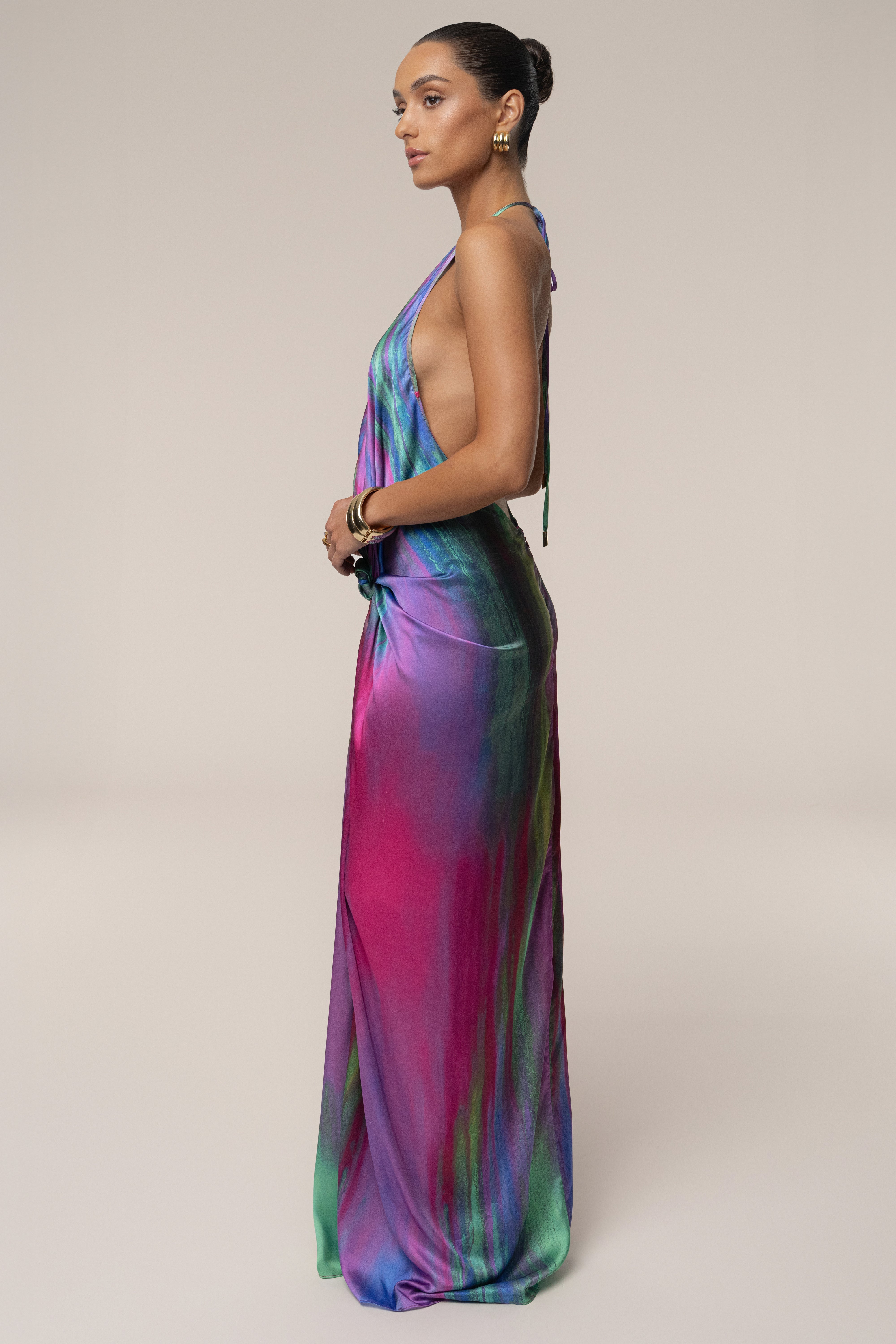 « Songe d'Été » — Robe Longue Tie & Dye, Multicolore