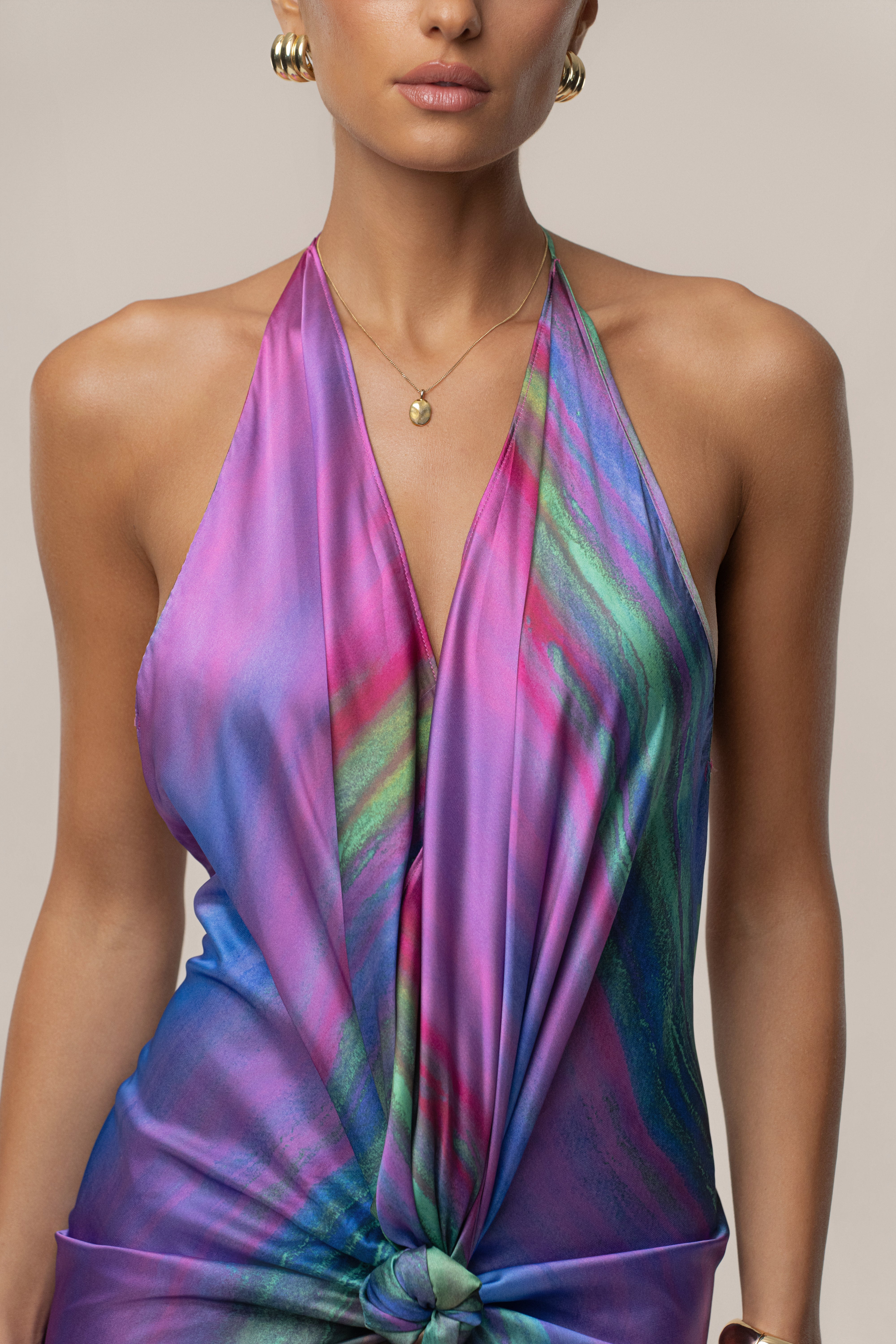 « Songe d'Été » — Robe Longue Tie & Dye, Multicolore