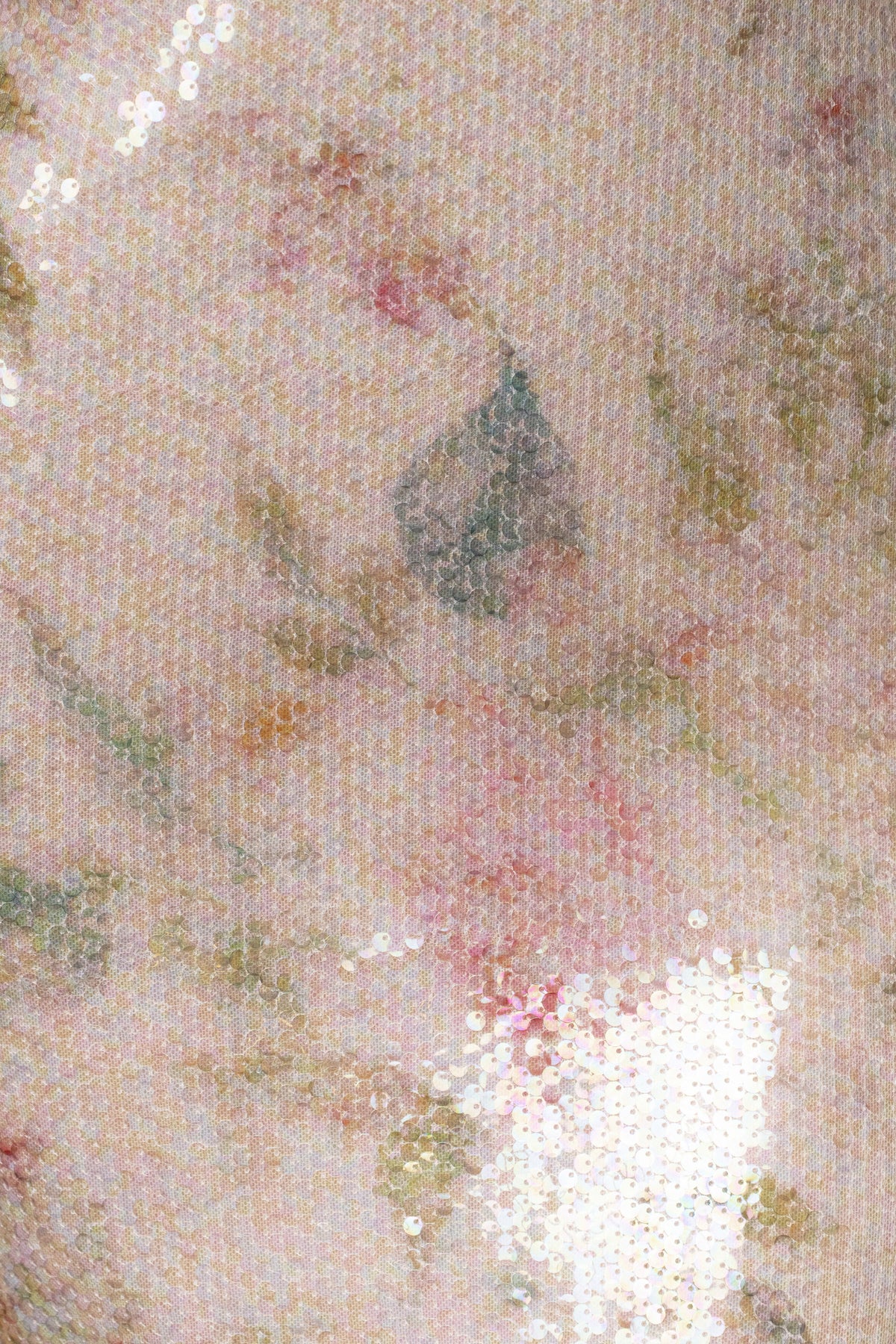 « Sienna » — Robe Mi-Longue Pailletée Fleurie, Ivoire