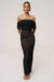« Chant de Sirène » — Robe Longue Bustier Dos Lacé, Noir