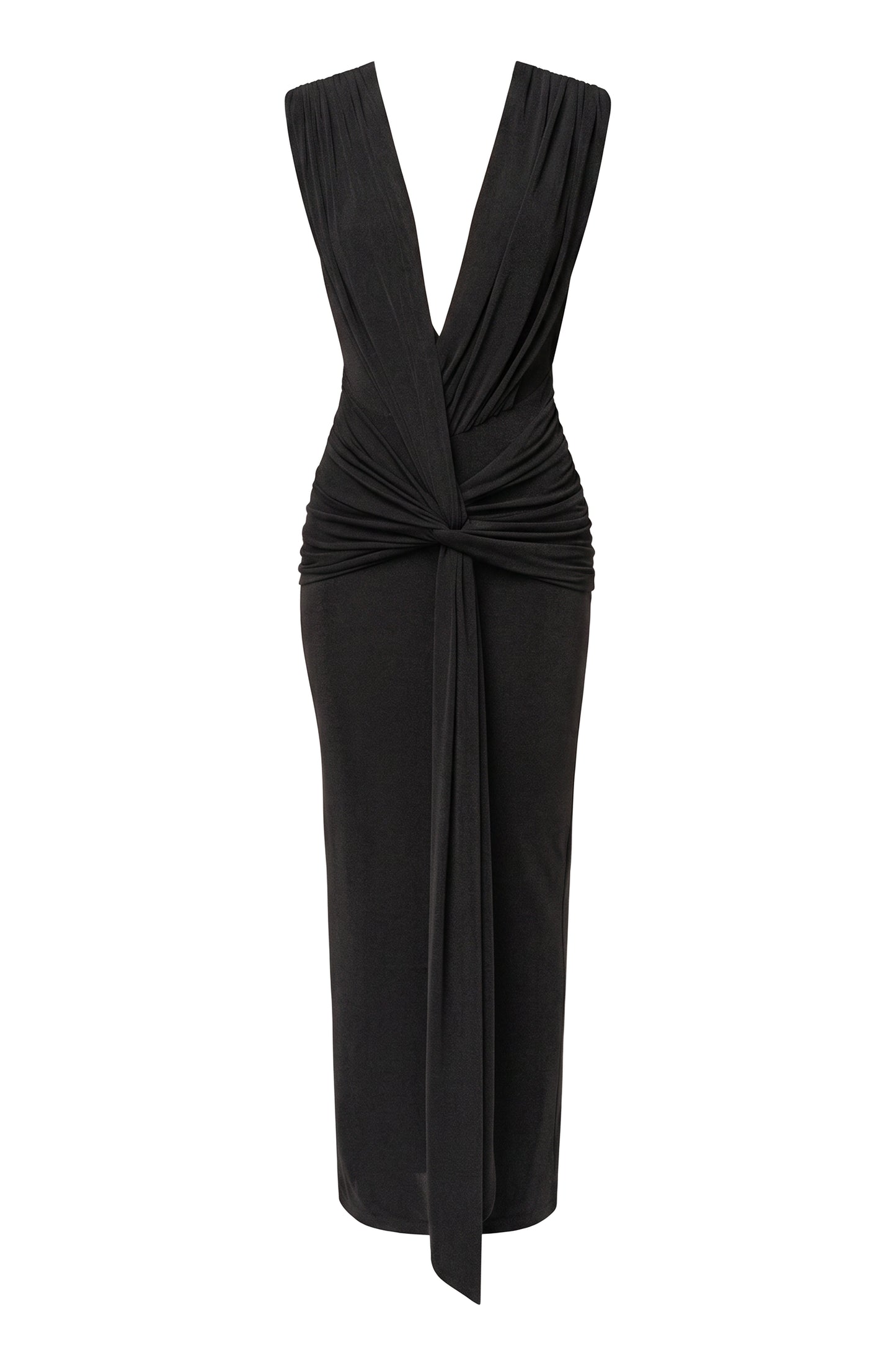 « Palma » — Robe Longue Décolletée, Noir