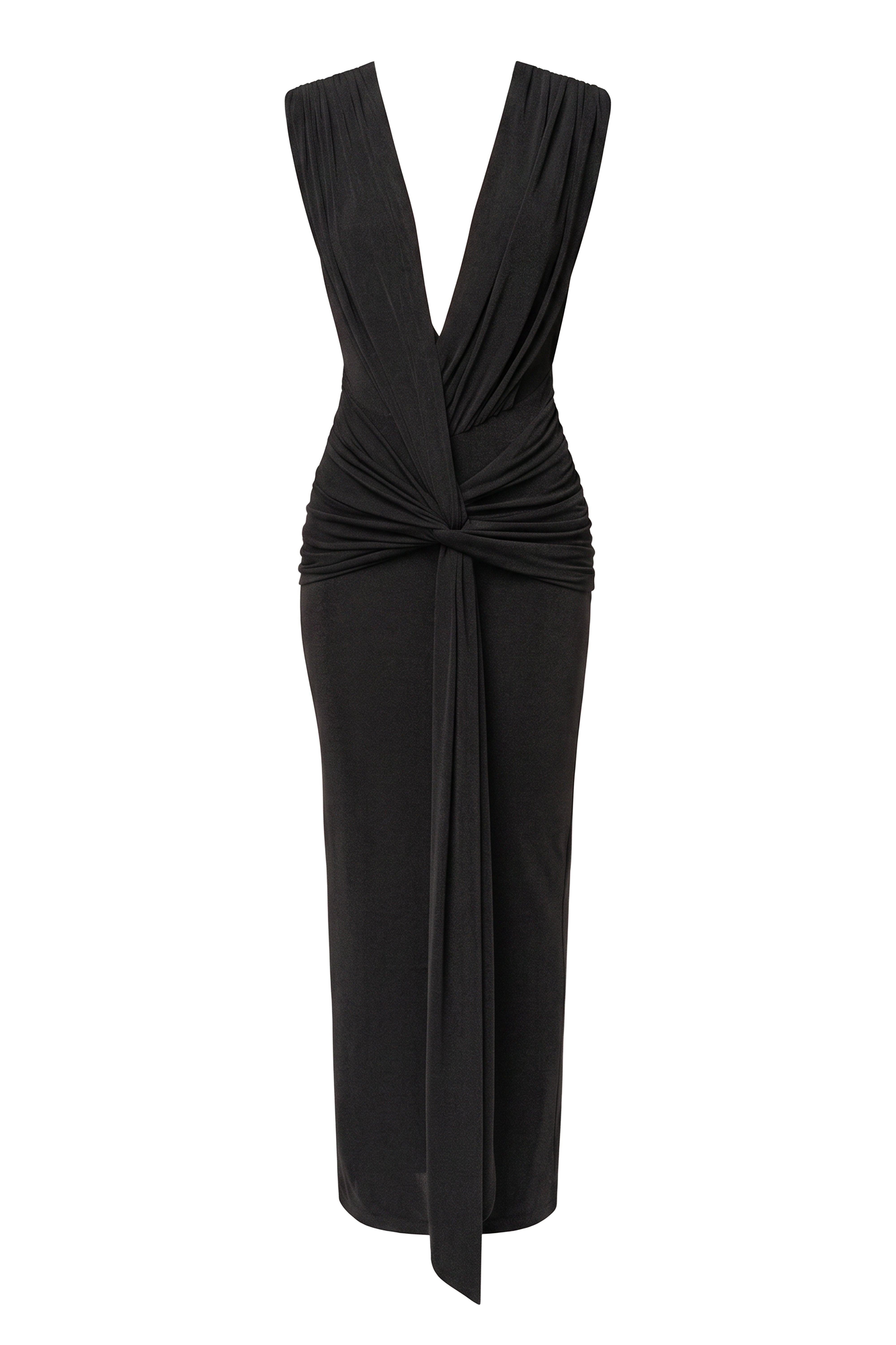 « Palma » — Robe Longue Décolletée, Noir