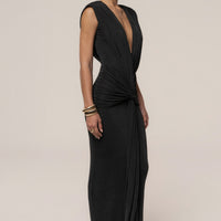 « Palma » — Robe Longue Décolletée, Noir
