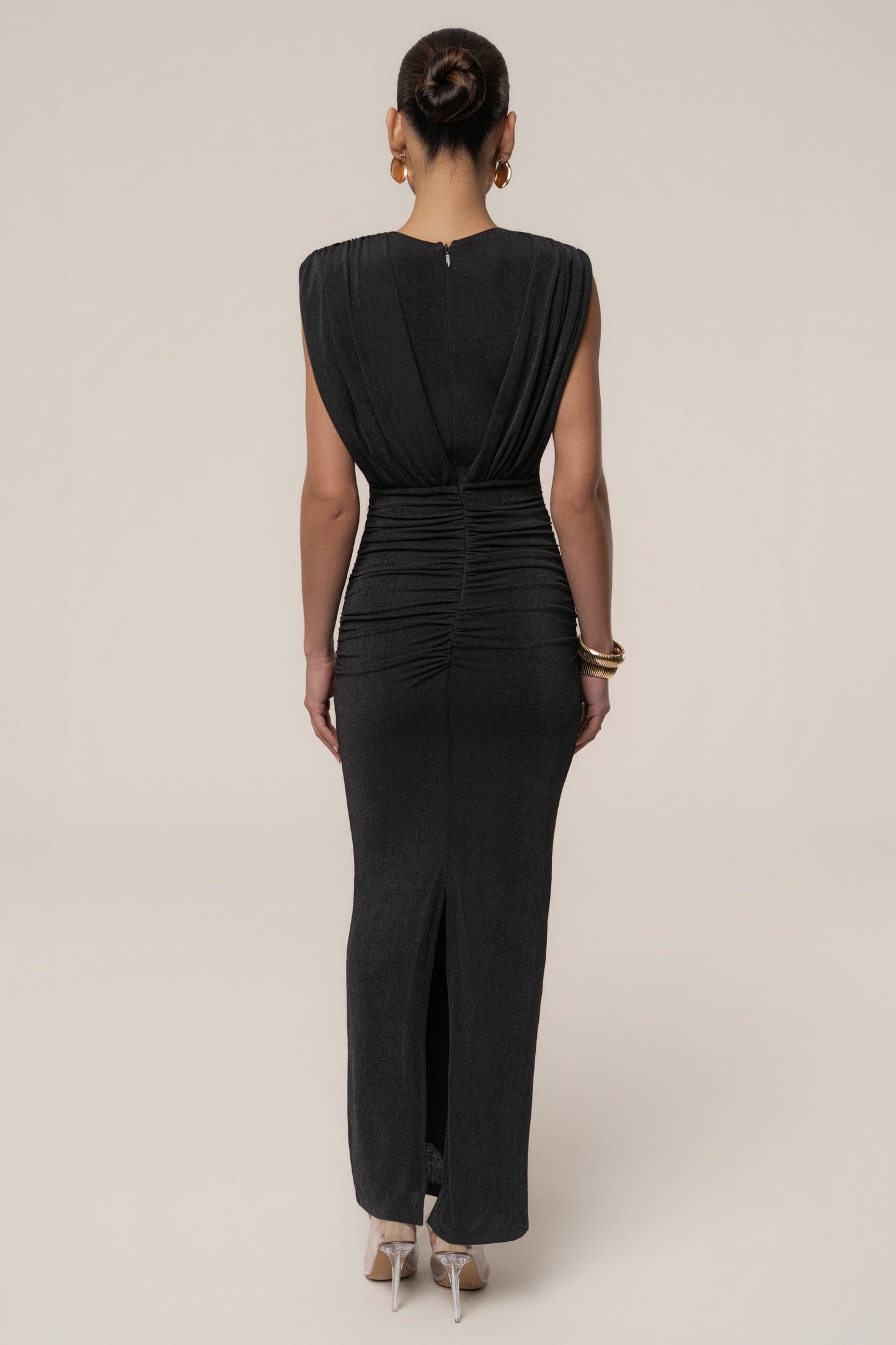« Palma » — Robe Longue Décolletée, Noir