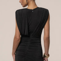 « Palma » — Robe Longue Décolletée, Noir
